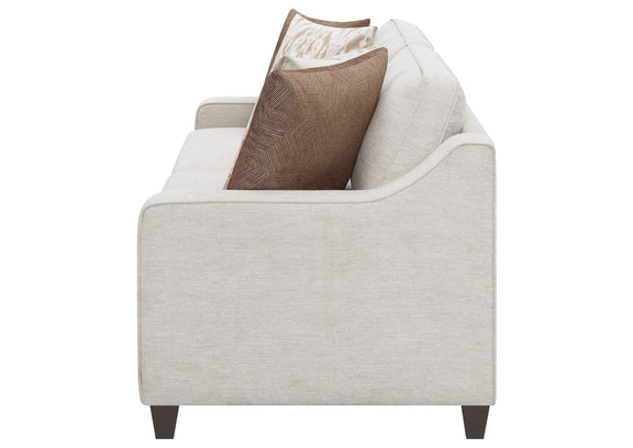 552061 Christine Upholstered Sloped Arm Sofa Beige
