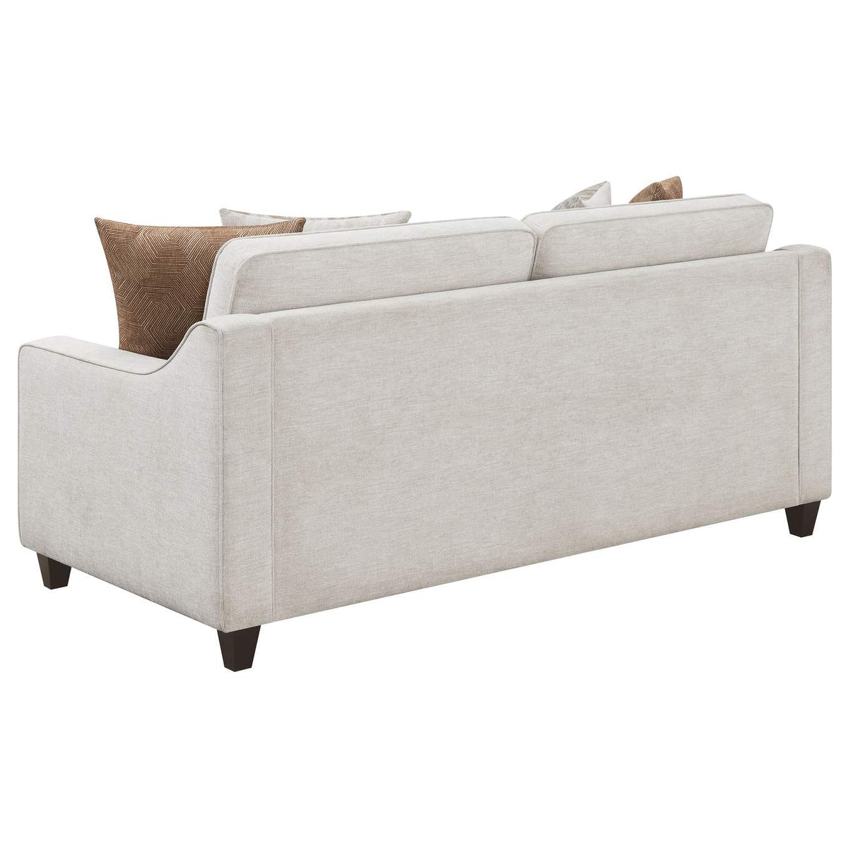 552061 Christine Upholstered Sloped Arm Sofa Beige