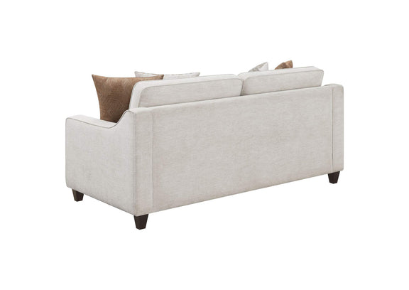 552061 Christine Upholstered Sloped Arm Sofa Beige
