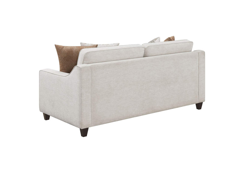 552061 Christine Upholstered Sloped Arm Sofa Beige
