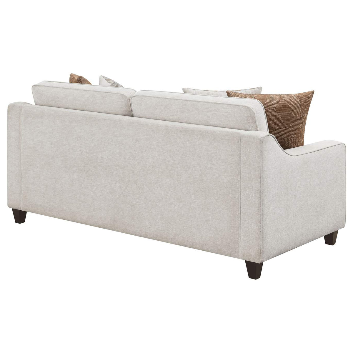 552061 Christine Upholstered Sloped Arm Sofa Beige