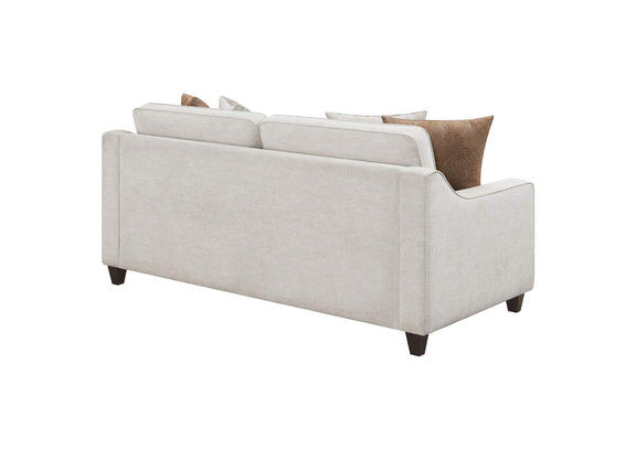 552061 Christine Upholstered Sloped Arm Sofa Beige
