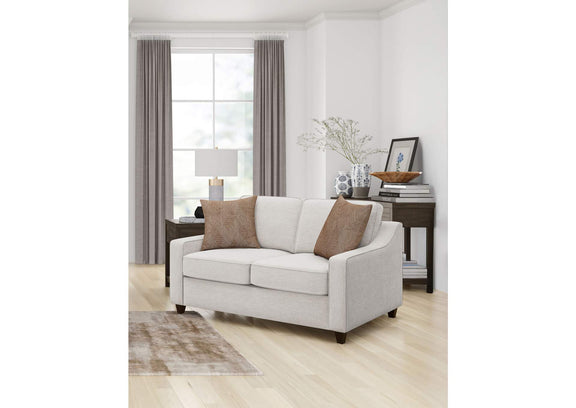 552062 Christine Upholstered Sloped Arm Loveseat Beige
