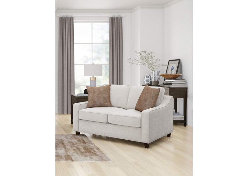 552062 Christine Upholstered Sloped Arm Loveseat Beige