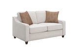 552062 Christine Upholstered Sloped Arm Loveseat Beige