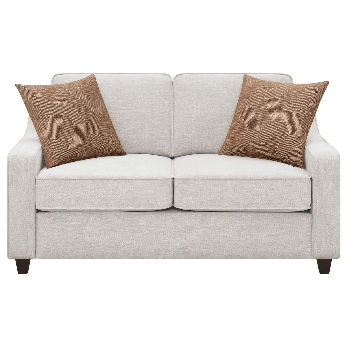 552062 Christine Upholstered Sloped Arm Loveseat Beige