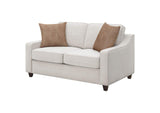 552062 Christine Upholstered Sloped Arm Loveseat Beige