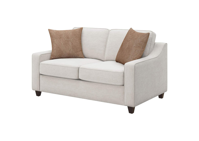 552062 Christine Upholstered Sloped Arm Loveseat Beige