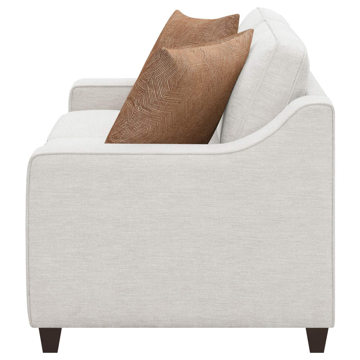 552062 Christine Upholstered Sloped Arm Loveseat Beige