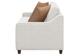 552062 Christine Upholstered Sloped Arm Loveseat Beige
