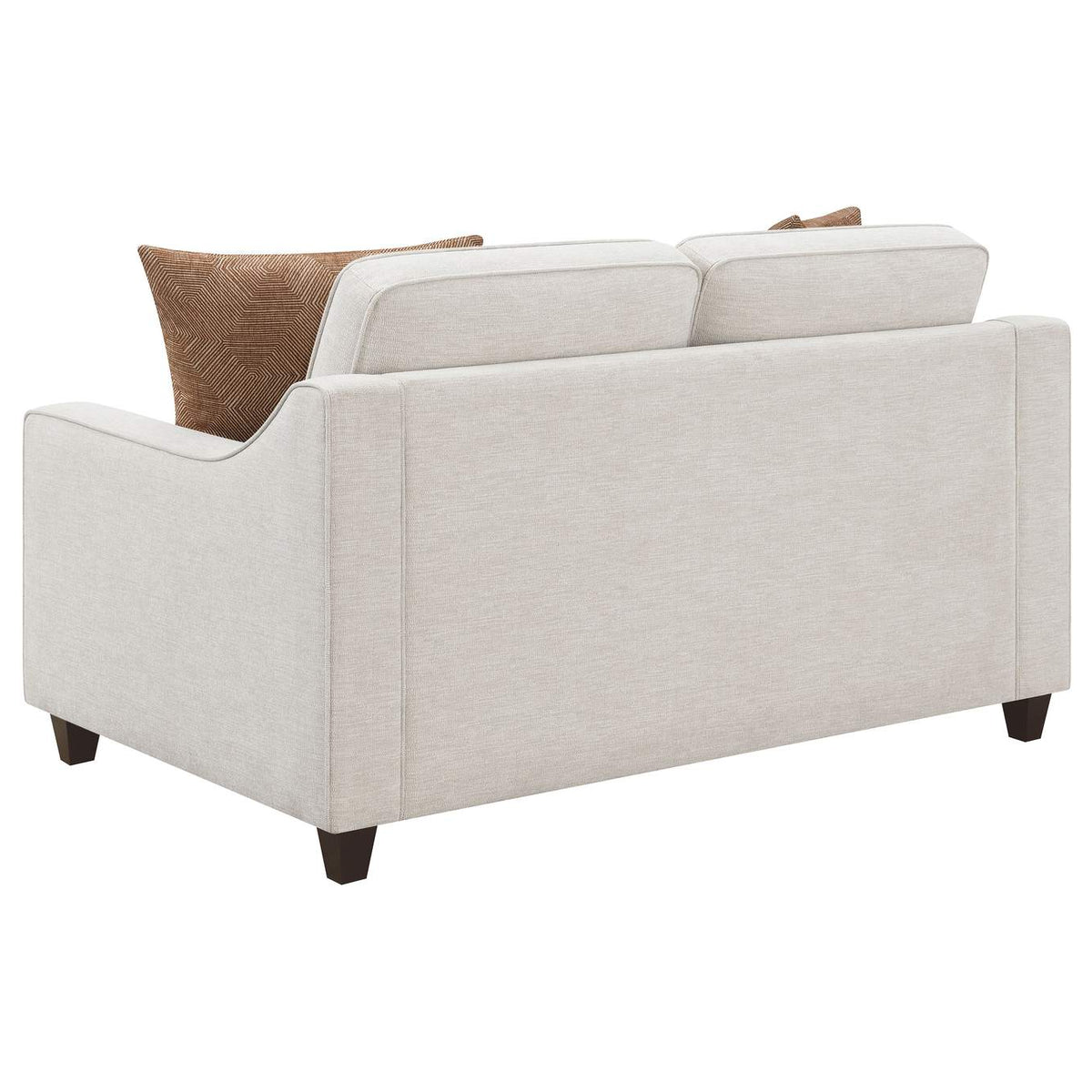 552062 Christine Upholstered Sloped Arm Loveseat Beige