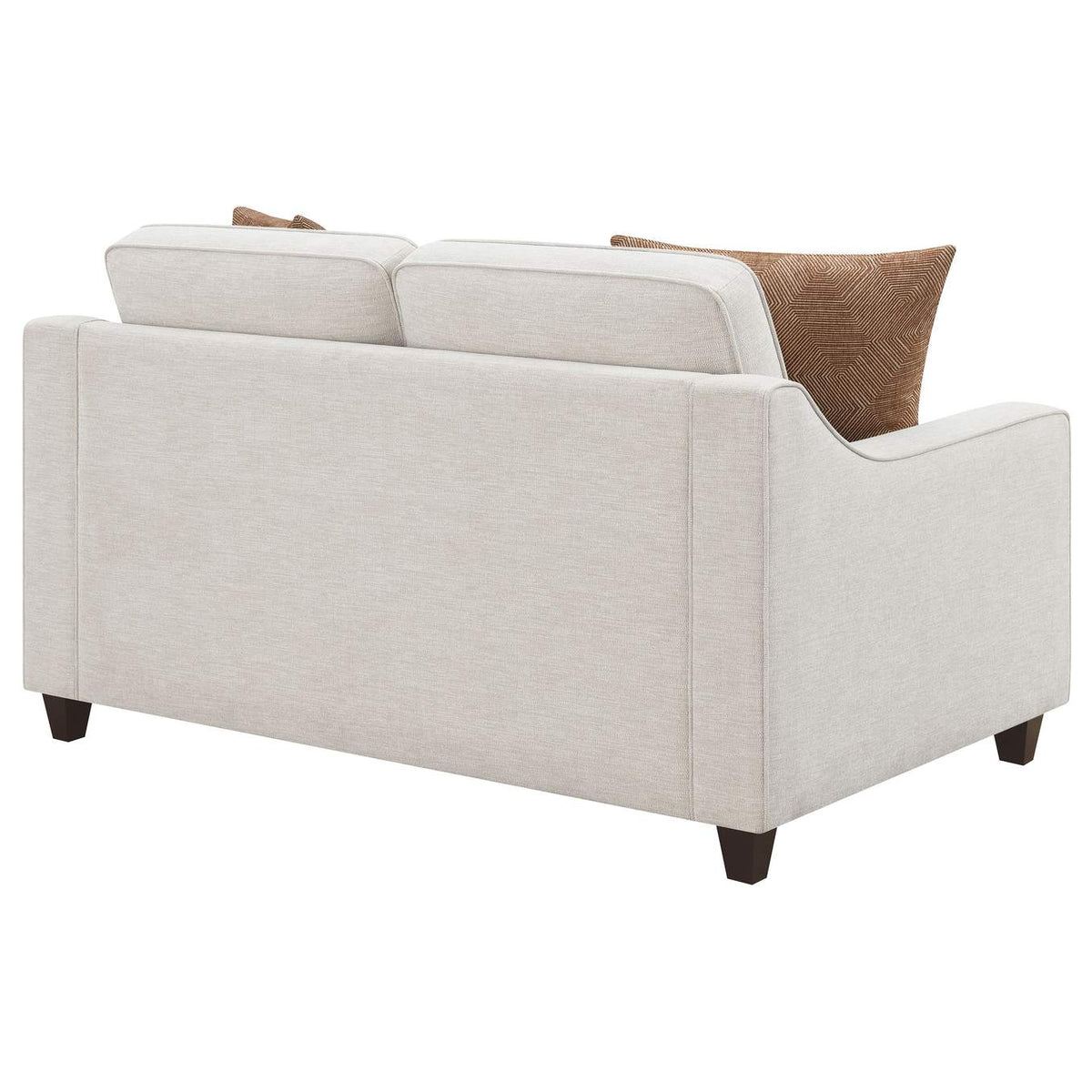 552062 Christine Upholstered Sloped Arm Loveseat Beige