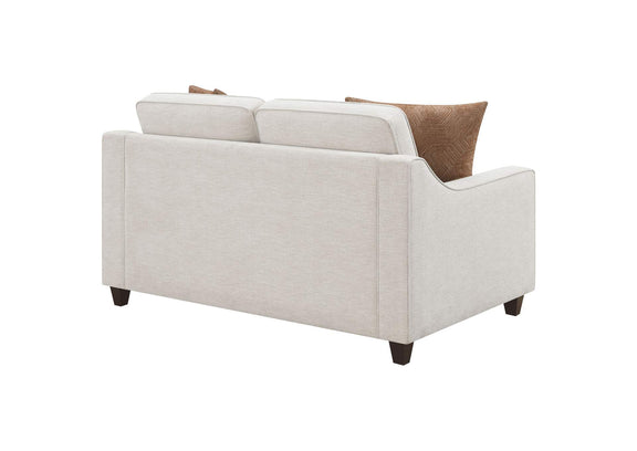 552062 Christine Upholstered Sloped Arm Loveseat Beige