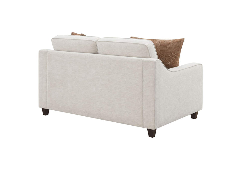 552062 Christine Upholstered Sloped Arm Loveseat Beige