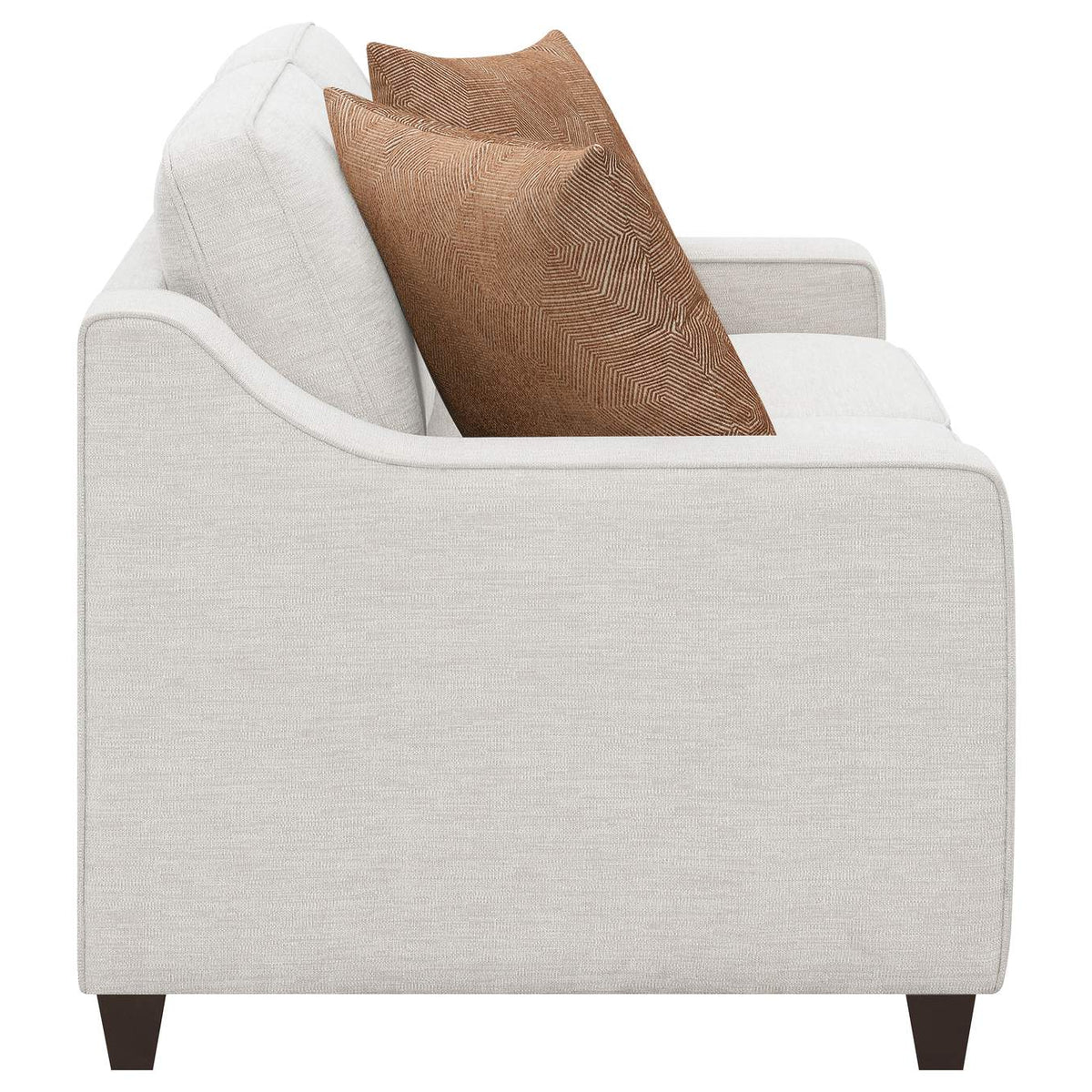 552062 Christine Upholstered Sloped Arm Loveseat Beige
