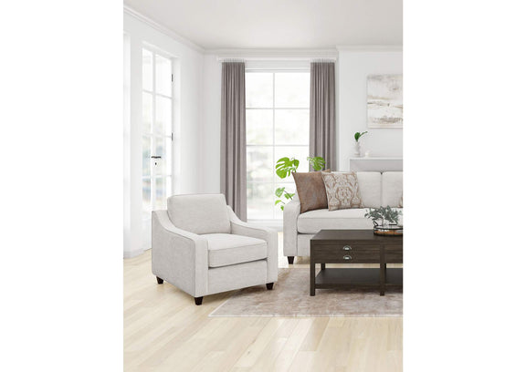 552063 Christine Upholstered Sloped Arm Accent Chair Beige