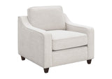 552063 Christine Upholstered Sloped Arm Accent Chair Beige