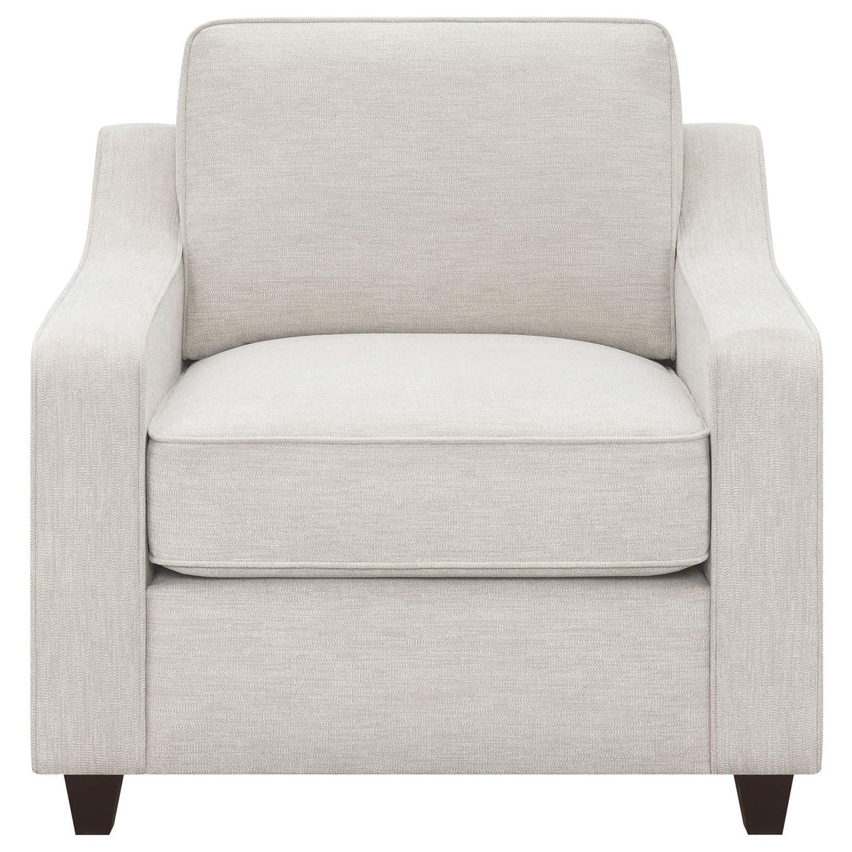 552063 Christine Upholstered Sloped Arm Accent Chair Beige