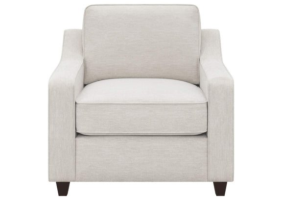 552063 Christine Upholstered Sloped Arm Accent Chair Beige