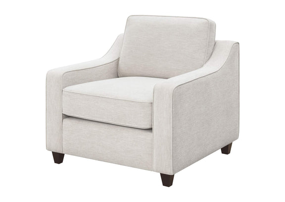 552063 Christine Upholstered Sloped Arm Accent Chair Beige