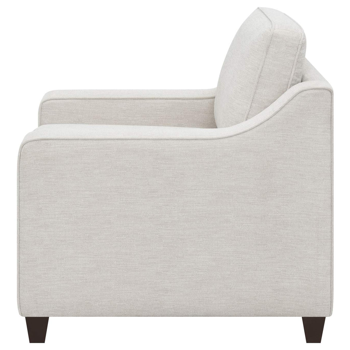 552063 Christine Upholstered Sloped Arm Accent Chair Beige