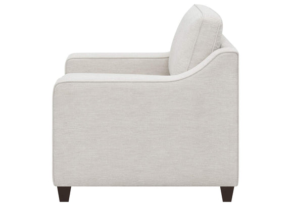552063 Christine Upholstered Sloped Arm Accent Chair Beige