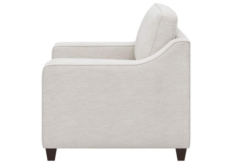 552063 Christine Upholstered Sloped Arm Accent Chair Beige