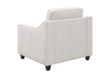 552063 Christine Upholstered Sloped Arm Accent Chair Beige