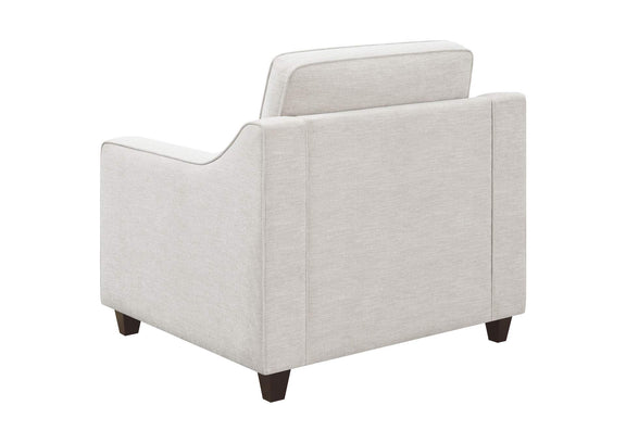 552063 Christine Upholstered Sloped Arm Accent Chair Beige