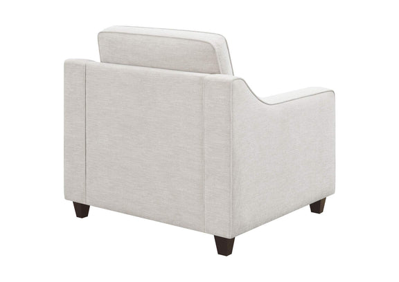 552063 Christine Upholstered Sloped Arm Accent Chair Beige