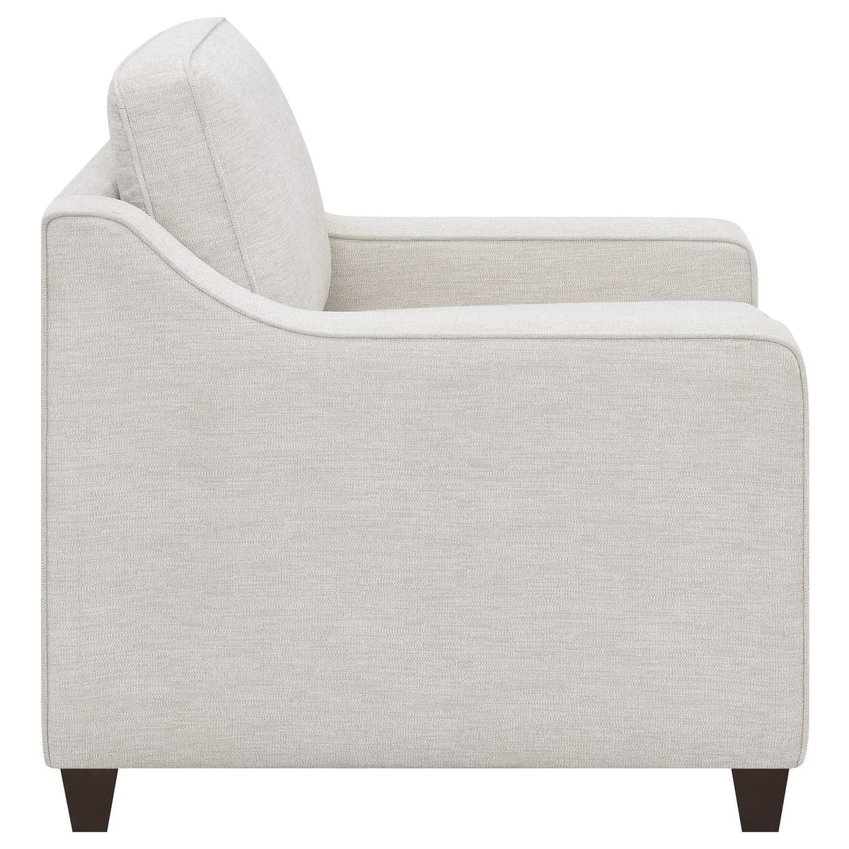 552063 Christine Upholstered Sloped Arm Accent Chair Beige