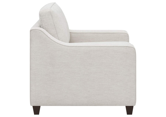 552063 Christine Upholstered Sloped Arm Accent Chair Beige