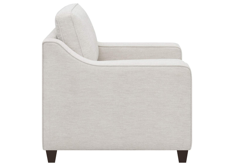 552063 Christine Upholstered Sloped Arm Accent Chair Beige