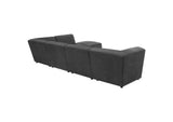 552081-SET Sunny 6-piece Upholstered Modular Sectional Sofa Charcoal