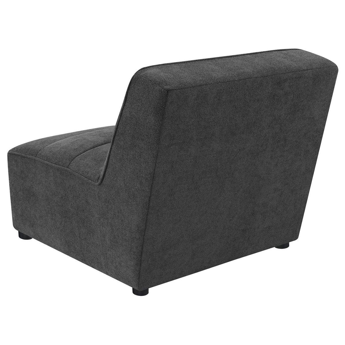 552081 Sunny Upholstered Armless Chair Dark Charcoal