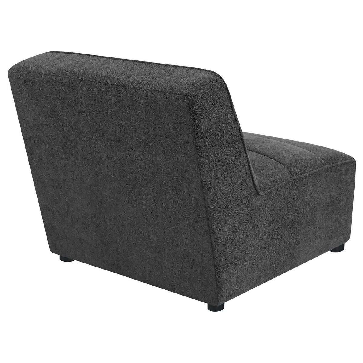 552081 Sunny Upholstered Armless Chair Dark Charcoal