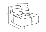 552081 Sunny Upholstered Armless Chair Dark Charcoal