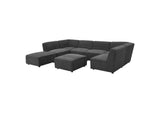 552081 Sunny Upholstered Armless Chair Dark Charcoal