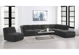 552081 Sunny Upholstered Armless Chair Dark Charcoal
