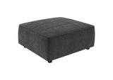 552083 Sunny Square Upholstered Ottoman Dark Charcoal