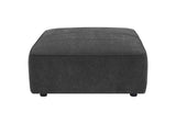 552083 Sunny Square Upholstered Ottoman Dark Charcoal