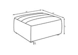552083 Sunny Square Upholstered Ottoman Dark Charcoal