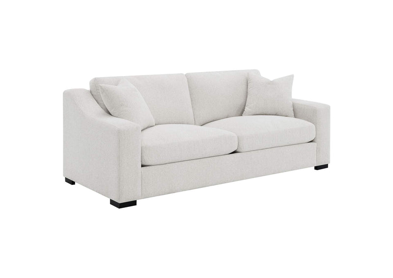 552091-S2 Ashlyn 2-piece Upholstered Track Arm Sofa Set Sand