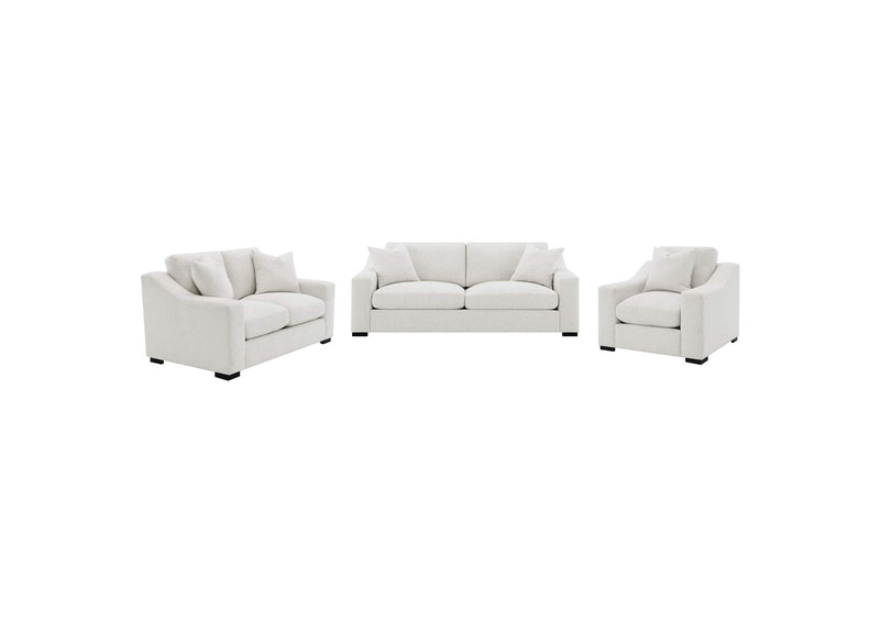 552091-S3 Ashlyn 3-piece Upholstered Track Arm Sofa Set Sand
