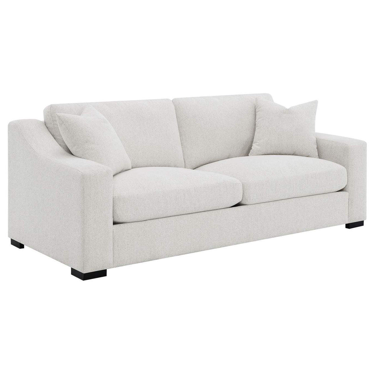 552091-S3 Ashlyn 3-piece Upholstered Track Arm Sofa Set Sand
