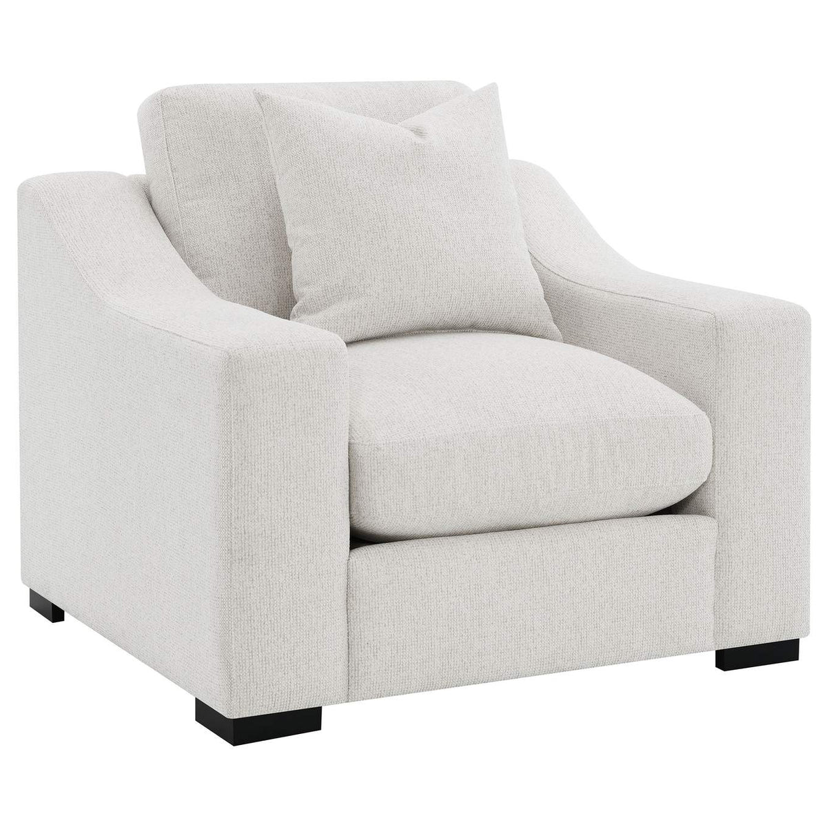 552091-S3 Ashlyn 3-piece Upholstered Track Arm Sofa Set Sand