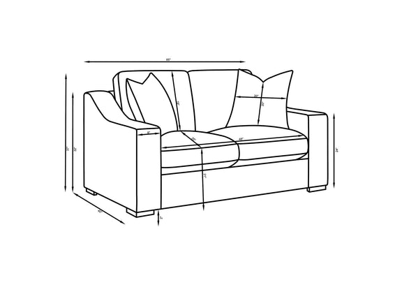 552091-S3 Ashlyn 3-piece Upholstered Track Arm Sofa Set Sand