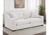 552091 Ashlyn Fabric Upholstered Track Arm Sofa Sand