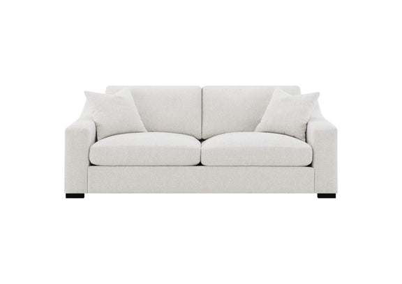 552091 Ashlyn Fabric Upholstered Track Arm Sofa Sand