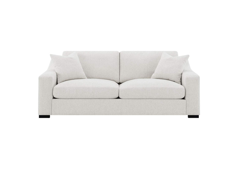 552091 Ashlyn Fabric Upholstered Track Arm Sofa Sand